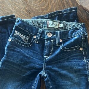 Ariat Dark Blue Denim Jeans with White Stitching